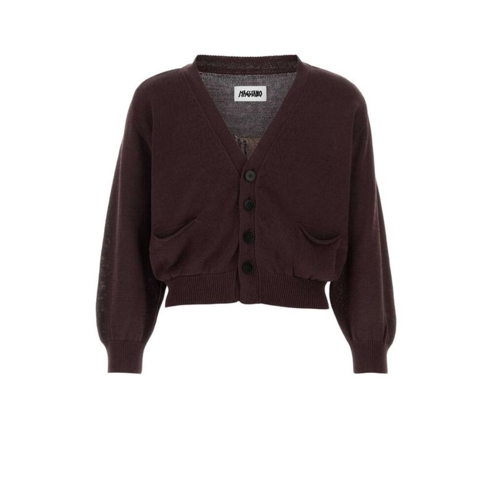 Magliano Men Aubergine Cotton Cardigan